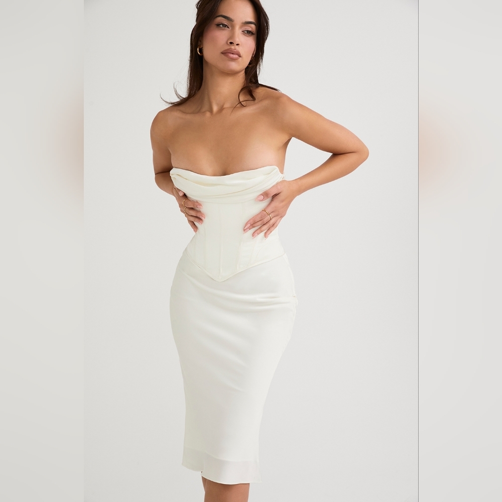House of CB Cream Midi Dress - Picture 6 of 15